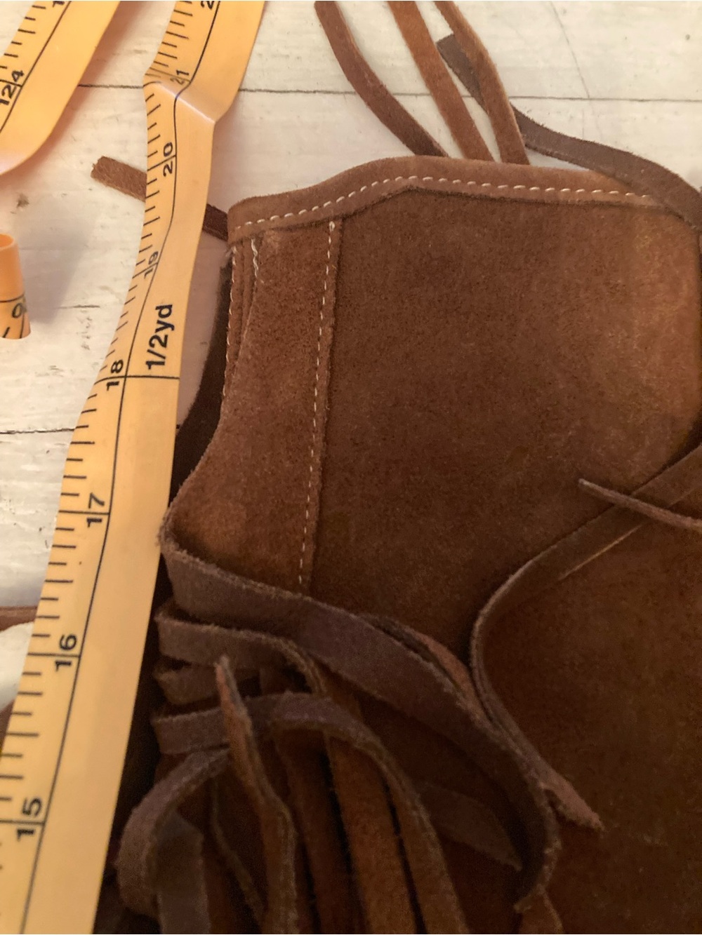 Women’s Brown Leather Mid-Heel Boots - Picture 13 of 14